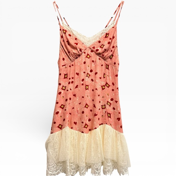 Anthropologie x Gülhatun Aydin Sweetheart Mini Lace Slip Dress Coquette XS - Picture 4 of 7